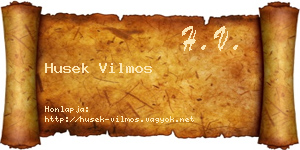 Husek Vilmos névjegykártya